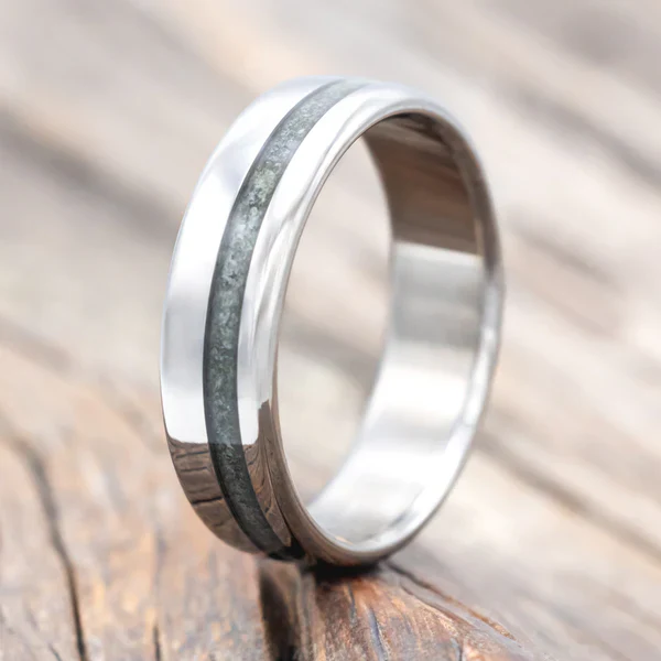 Moss & Moss Agate Wedding Rings
